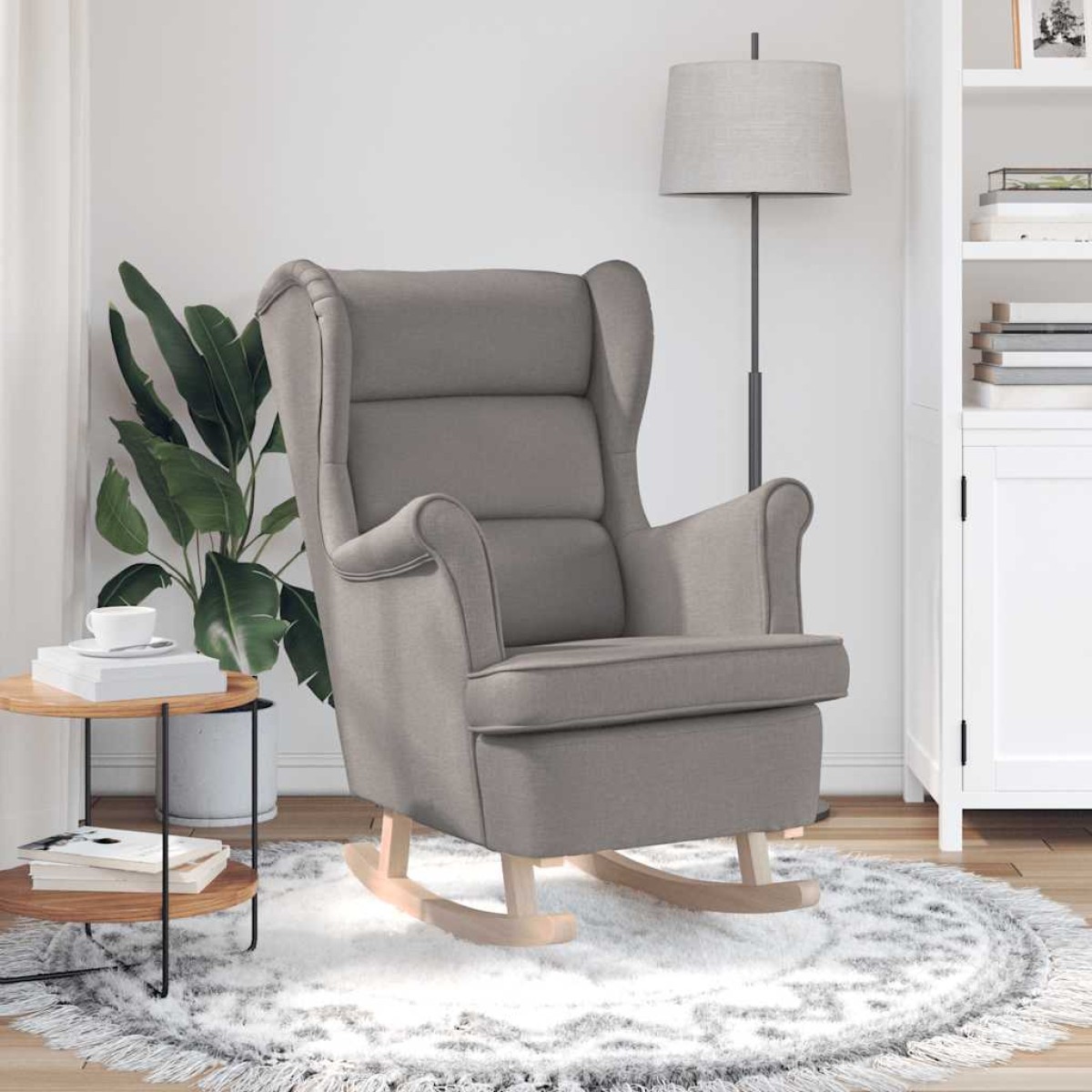 vidaXL Κουνιστή καρέκλα Taupe 74x90x102 cm Ύφασμα