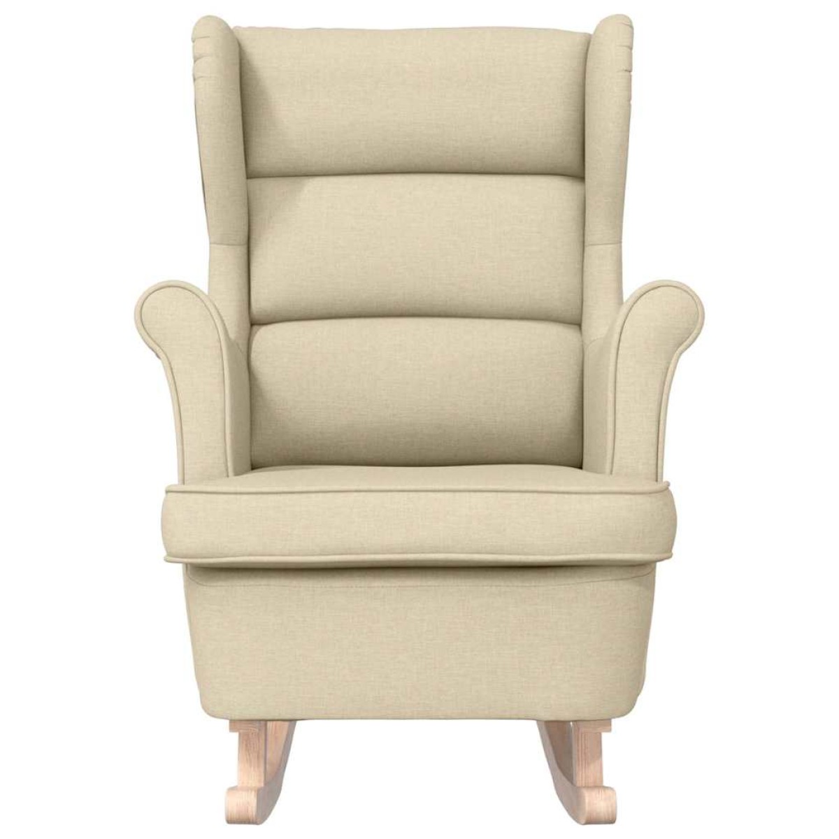 vidaXL Κουνιστή καρέκλα Cream 74x90x102 cm Ύφασμα