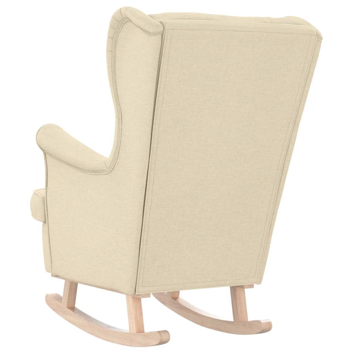 vidaXL Κουνιστή καρέκλα Cream 74x90x102 cm Ύφασμα