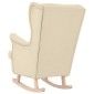 vidaXL Κουνιστή καρέκλα Cream 74x90x102 cm Ύφασμα