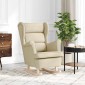 vidaXL Κουνιστή καρέκλα Cream 74x90x102 cm Ύφασμα