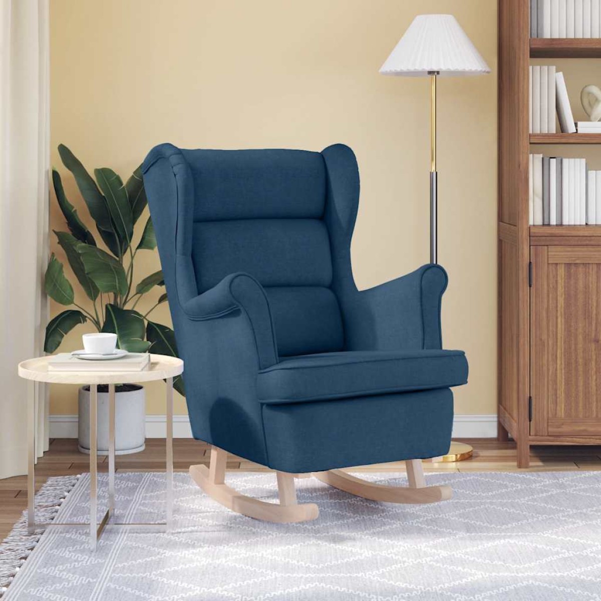 vidaXL Κουνιστή καρέκλα μπλε 74x90x102 cm Ύφασμα