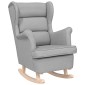 vidaXL Κουνιστή καρέκλα Cloud Grey 74x90x102 cm Ύφασμα