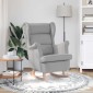 vidaXL Κουνιστή καρέκλα Cloud Grey 74x90x102 cm Ύφασμα