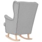 vidaXL Κουνιστή καρέκλα Cloud Grey 74x90x102 cm Ύφασμα