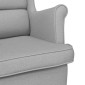 vidaXL Κουνιστή καρέκλα Cloud Grey 74x90x102 cm Ύφασμα
