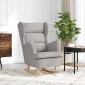 vidaXL Κουνιστή καρέκλα Cloud Grey 74x90x102 cm Ύφασμα