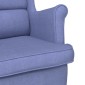 vidaXL Κουνιστή καρέκλα τζιν μπλε 74x90x102 cm Ύφασμα