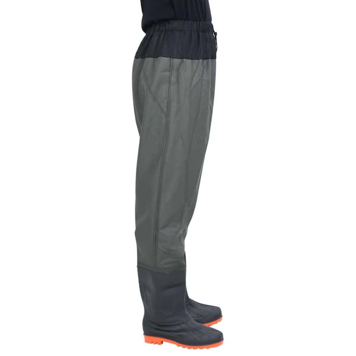 vidaXL Waist Waders με μπότες σκούρο πράσινο μέγεθος 39