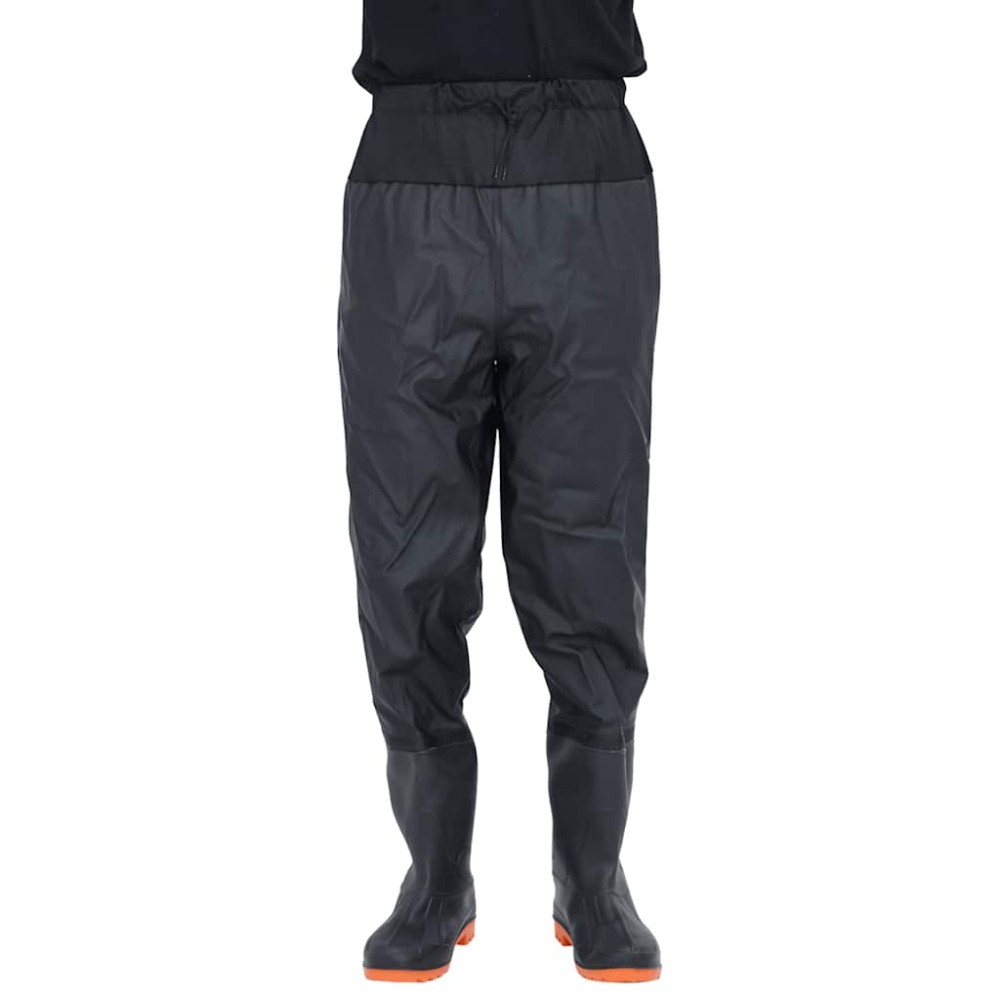 vidaXL Waist Waders με μπότες Μαύρο μέγεθος 40