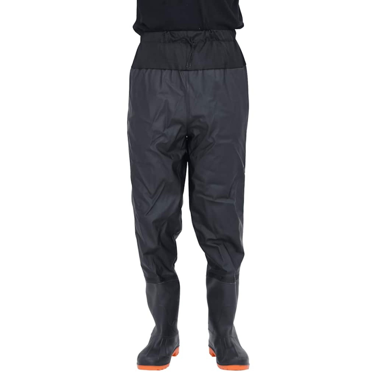 vidaXL Waist Waders με μπότες Μαύρο μέγεθος 42