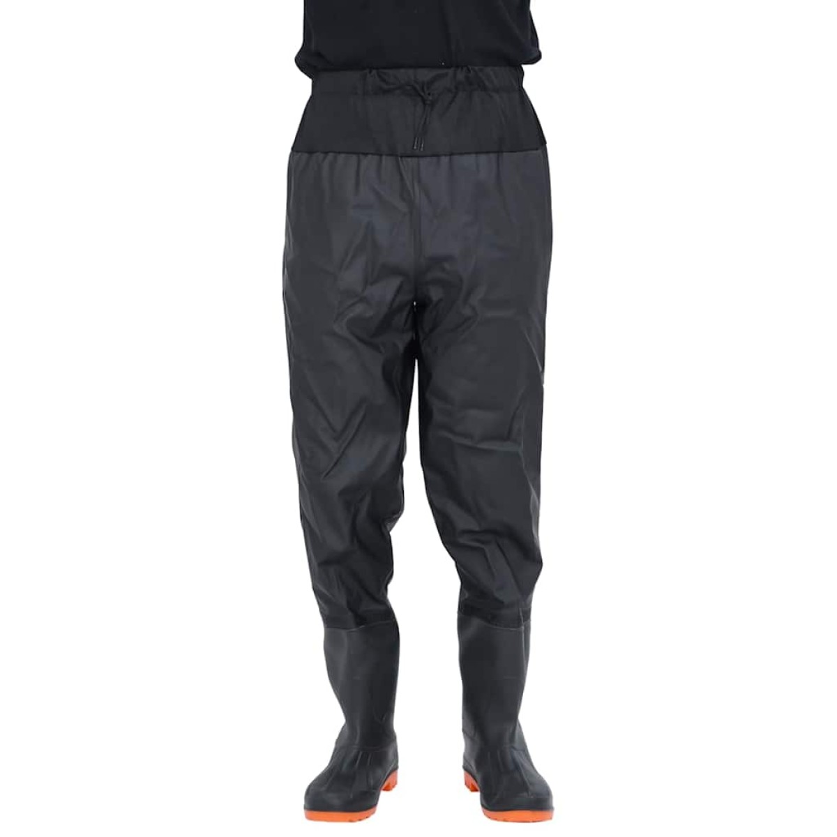 vidaXL Waist Waders με μπότες Μαύρο μέγεθος 43