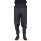 vidaXL Waist Waders με μπότες Μαύρο μέγεθος 43
