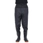 vidaXL Waist Waders με μπότες Μαύρο μέγεθος 45