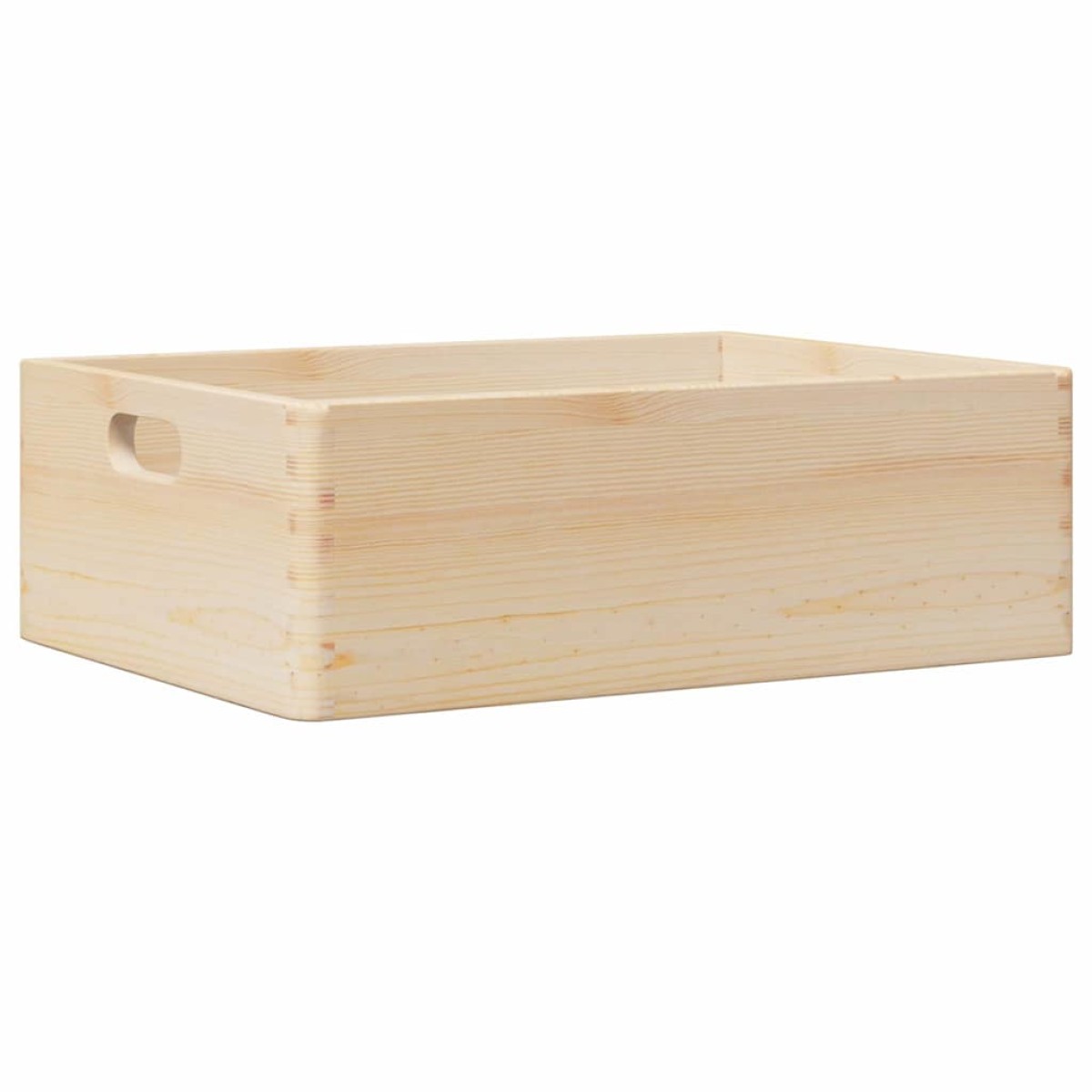 vidaXL Ξύλινο κουτί με λαβές 40x30x13 cm από μασίφ ξύλο πεύκο