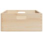 vidaXL Ξύλινο κουτί με λαβές 40x30x13 cm από μασίφ ξύλο πεύκο