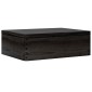 vidaXL Ξύλινο κουτί με καπάκι Μαύρο 40x30x13 cm από μασίφ ξύλο πεύκο