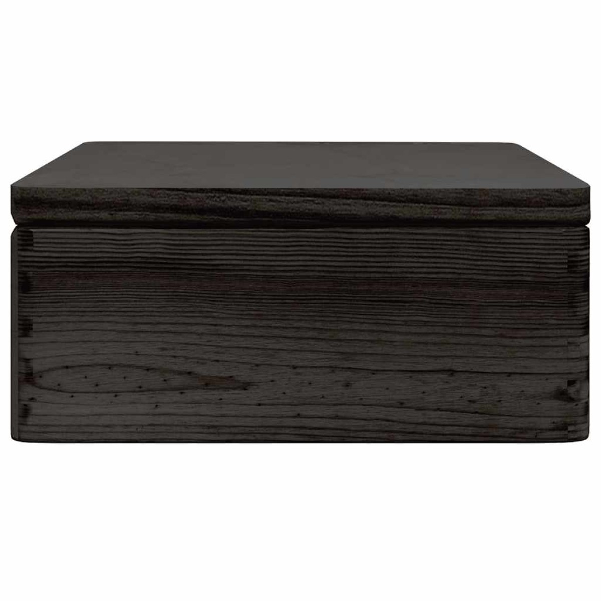 vidaXL Ξύλινο κουτί με καπάκι Μαύρο 40x30x13 cm από μασίφ ξύλο πεύκο