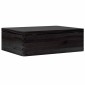 vidaXL Ξύλινο κουτί με καπάκι Μαύρο 40x30x13 cm από μασίφ ξύλο πεύκο