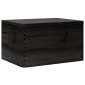 vidaXL Ξύλινο κουτί με καπάκι Μαύρο 40x30x23 cm από μασίφ ξύλο πεύκο
