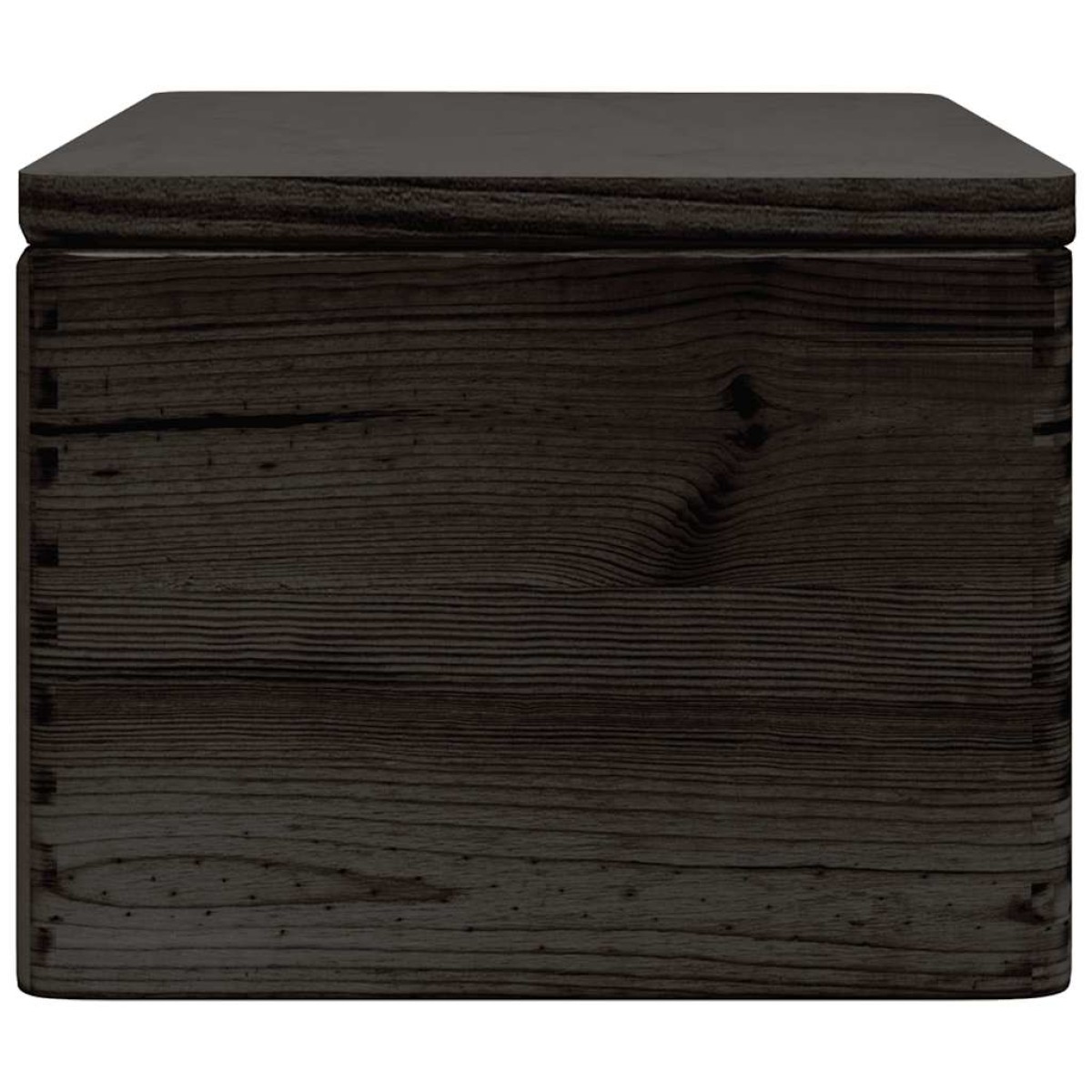 vidaXL Ξύλινο κουτί με καπάκι Μαύρο 40x30x23 cm από μασίφ ξύλο πεύκο