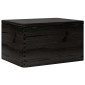 vidaXL Ξύλινο κουτί με καπάκι Μαύρο 40x30x23 cm από μασίφ ξύλο πεύκο