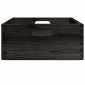 vidaXL Ξύλινο κουτί με λαβές Μαύρο 40x30x13 cm από μασίφ ξύλο πεύκο