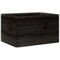 vidaXL Ξύλινο κουτί με χειρολαβές Μαύρο 40x30x23 cm μασίφ ξύλο πεύκο