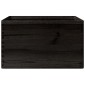 vidaXL Ξύλινο κουτί με χειρολαβές Μαύρο 40x30x23 cm μασίφ ξύλο πεύκο