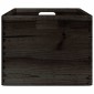 vidaXL Ξύλινο κουτί με χειρολαβές Μαύρο 40x30x23 cm μασίφ ξύλο πεύκο