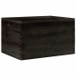 vidaXL Ξύλινο κουτί με χειρολαβές Μαύρο 40x30x23 cm μασίφ ξύλο πεύκο