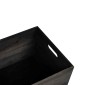 vidaXL Ξύλινο κουτί με χειρολαβές Μαύρο 40x30x23 cm μασίφ ξύλο πεύκο