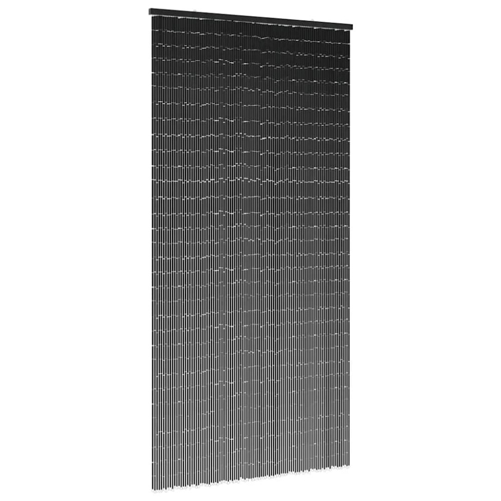 vidaXL Έντομο κουρτίνα πόρτας Σκούρο γκρι 90x220 cm Μπαμπού