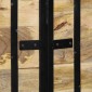 vidaXL Κεφαλάρι από Μασίφ Ξύλο Μάνγκο και Σίδερο 140 εκ.