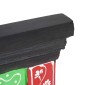 vidaXL Κρεμάστρα Μαύρο 80 x 25 x 2 cm Στερεό ξύλο μάνγκο