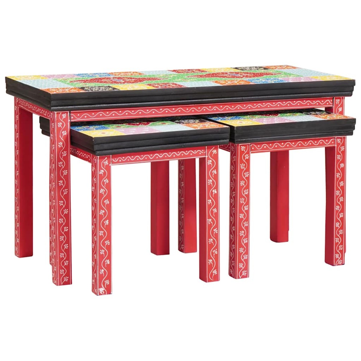vidaXL End Table 2 τμχ. Πολύχρωμο 90 x 40 x 50 cm