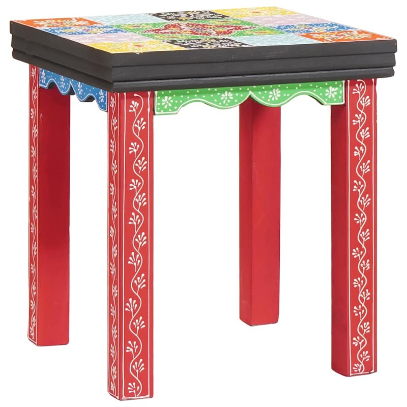 vidaXL Τετράγωνο τραπέζι 3 τμχ. Πολύχρωμο 50 x 50 x 50 cm