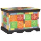 vidaXL Κουτί αποθήκευσης Πολύχρωμο 60 x 40 x 40 εκ. Μασίφ ξύλο μάνγκο
