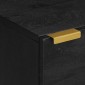 vidaXL Κομοδίνο Μαύρο 40 x 33 x 46 εκ. από Μασίφ Ξύλο Μάνγκο