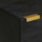 vidaXL Κομοδίνα 2 τεμ. Μαύρα 40 x 33 x 46 εκ. από Μασίφ Ξύλο Μάνγκο