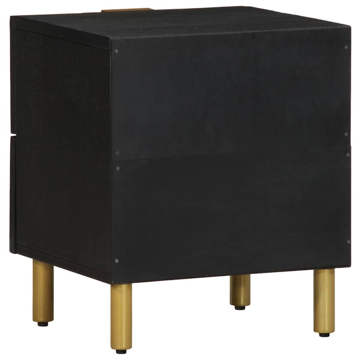 vidaXL Κομοδίνο Μαύρο 40 x 33 x 46 εκ. από Μασίφ Ξύλο Μάνγκο