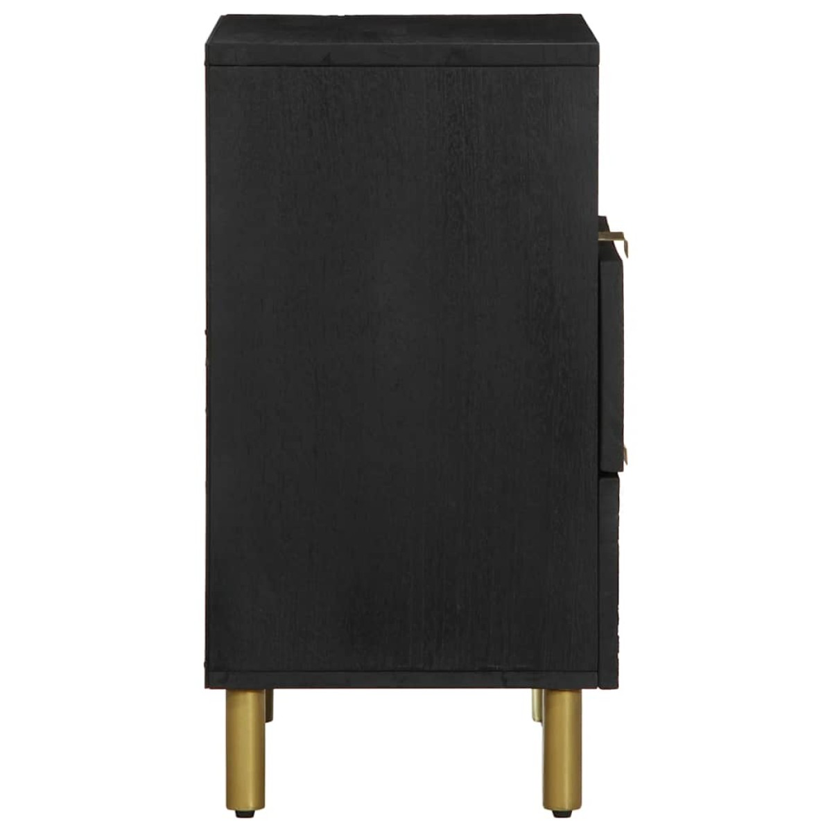 vidaXL Κομοδίνο Μαύρο 50x33x62 εκ. από Επεξεργασμένο Ξύλο