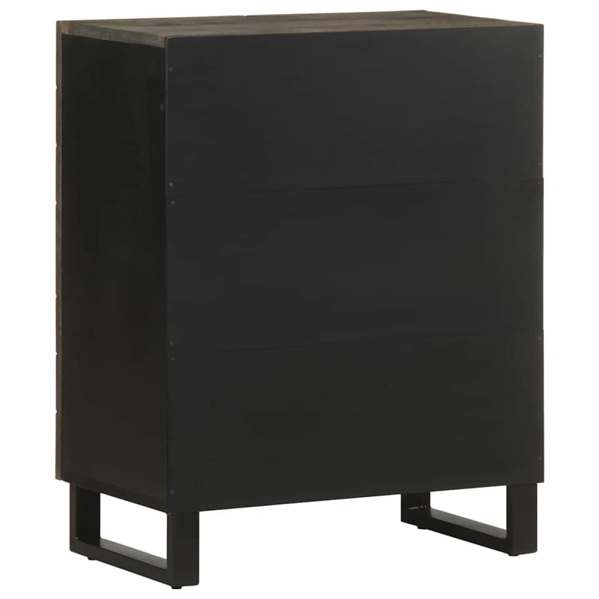 vidaXL Μπουφές Μαύρο 60x33x75 cm Μασίφ Ξύλο Μάνγκο