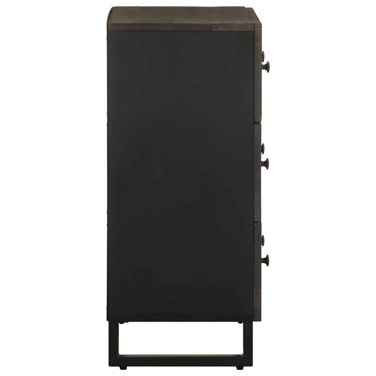 vidaXL Μπουφές Μαύρο 60x33x75 cm Μασίφ Ξύλο Μάνγκο
