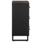 vidaXL Μπουφές Μαύρο 60x33x75 cm Μασίφ Ξύλο Μάνγκο