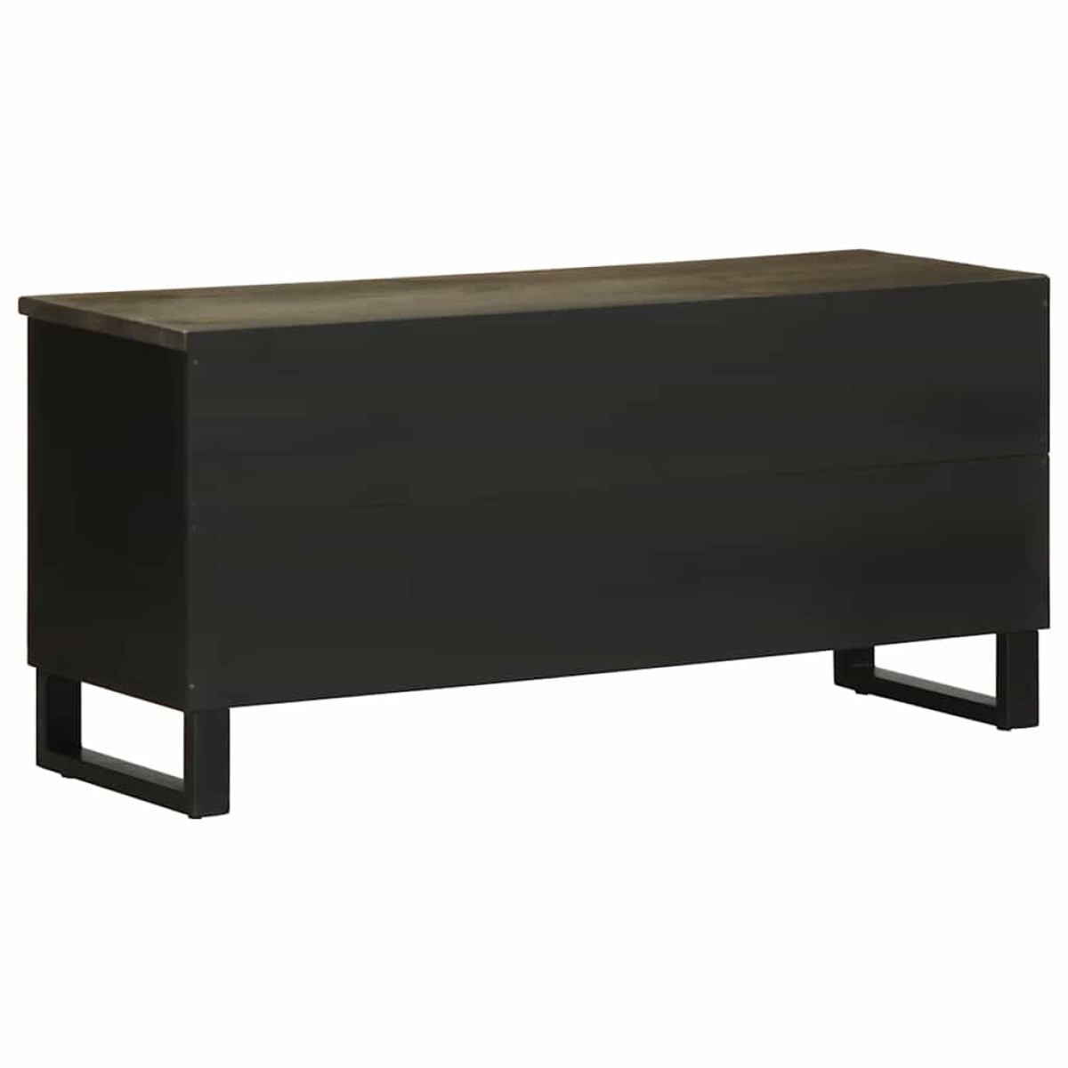 vidaXL Έπιπλο Τηλεόρασης Μαύρο 100 x 33 x 46 εκ. από Μασίφ Ξύλο Μάνγκο