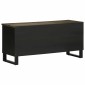 vidaXL Έπιπλο Τηλεόρασης Μαύρο 100 x 33 x 46 εκ. από Μασίφ Ξύλο Μάνγκο