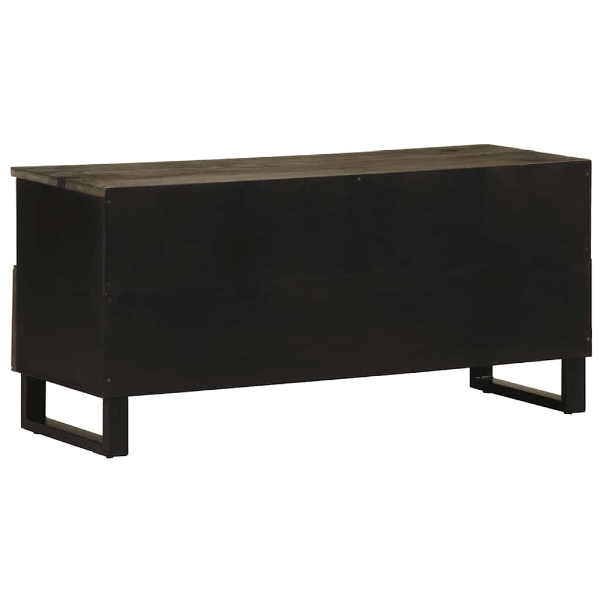 vidaXL Έπιπλο Τηλεόρασης Μαύρο 100 x 33 x 46 εκ. από Μασίφ Ξύλο Μάνγκο