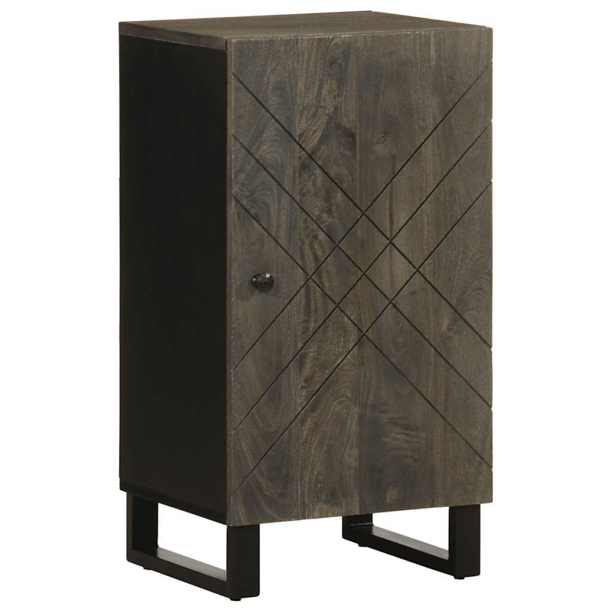 vidaXL Σκευοθήκη μαύρο 40x33x75 cm μασίφ ξύλο Μάνγκο