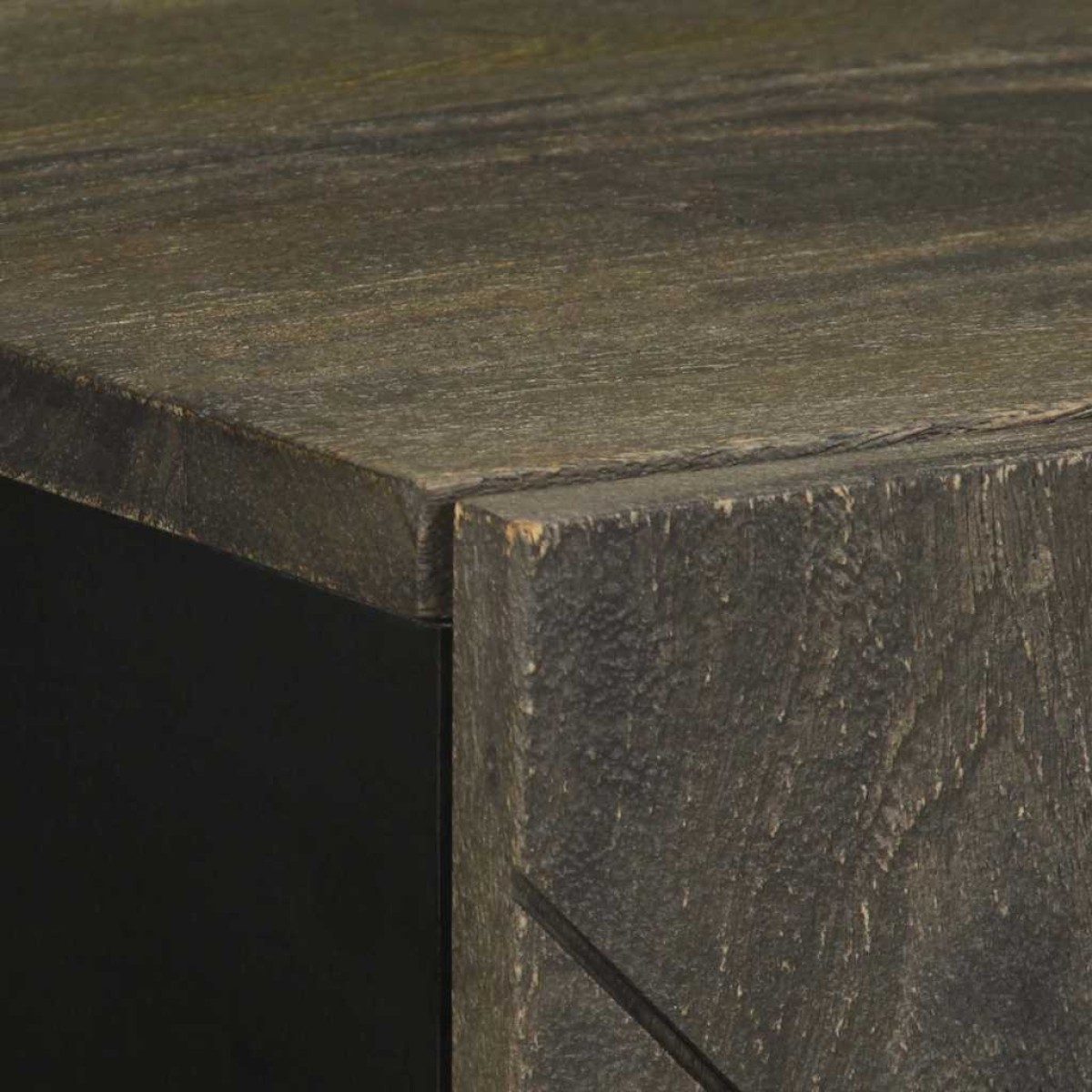 vidaXL Σκευοθήκη μαύρο 40x33x75 cm μασίφ ξύλο Μάνγκο
